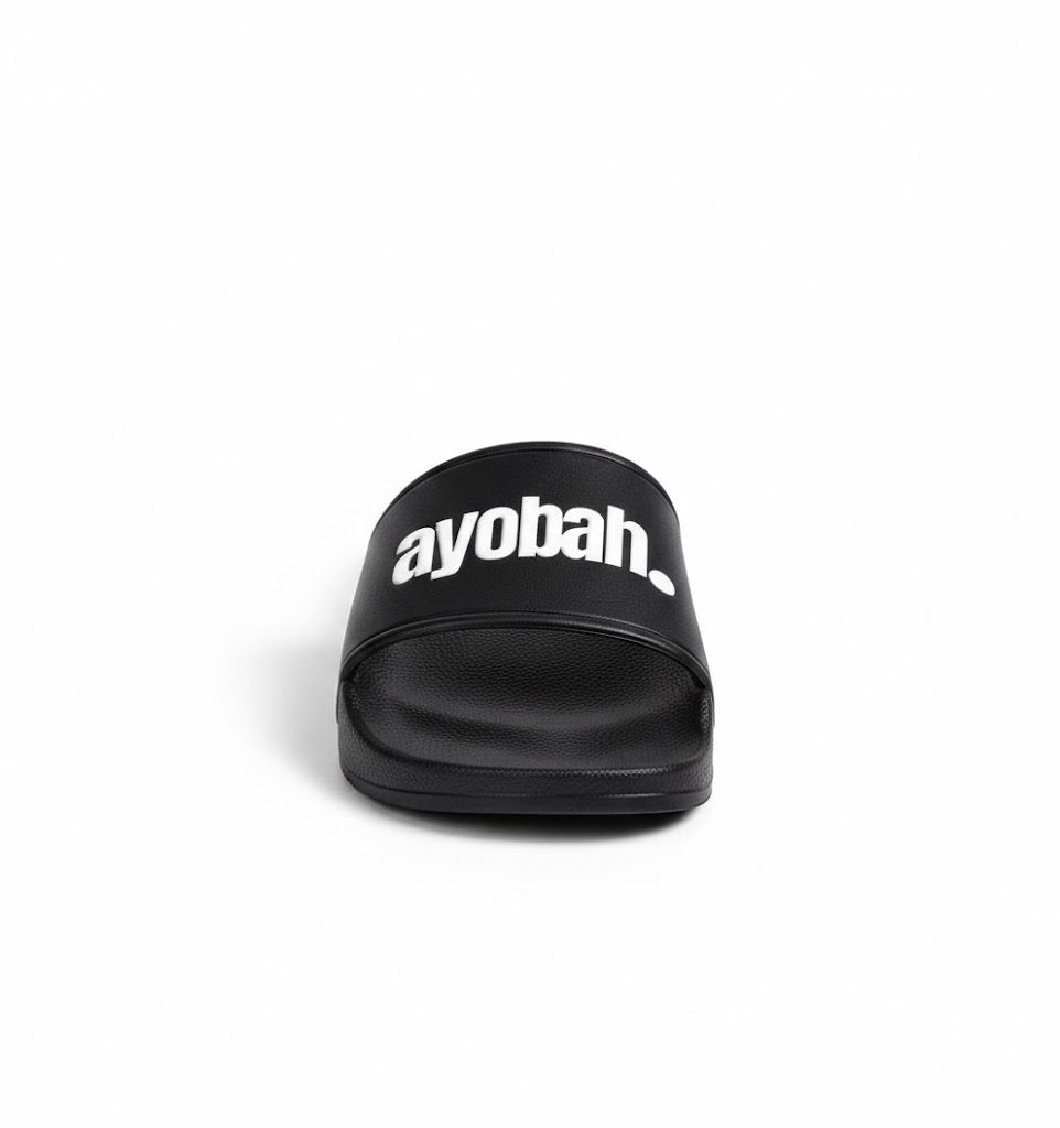 Ayobah Classic Black Slides
