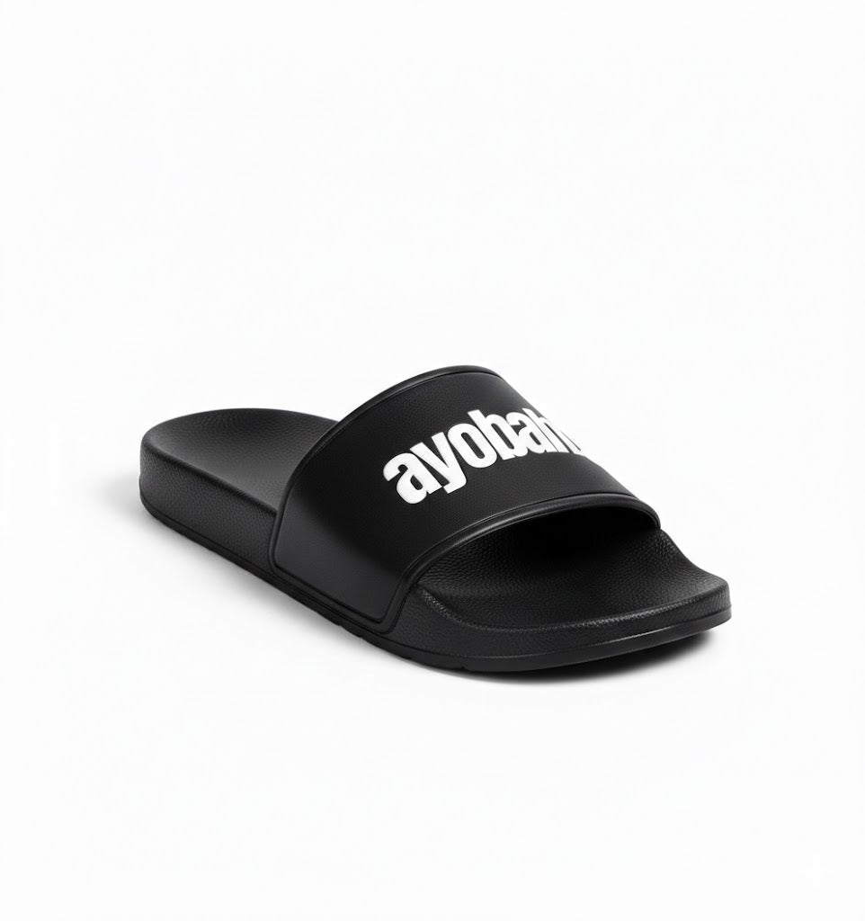 Ayobah Classic Black Slides