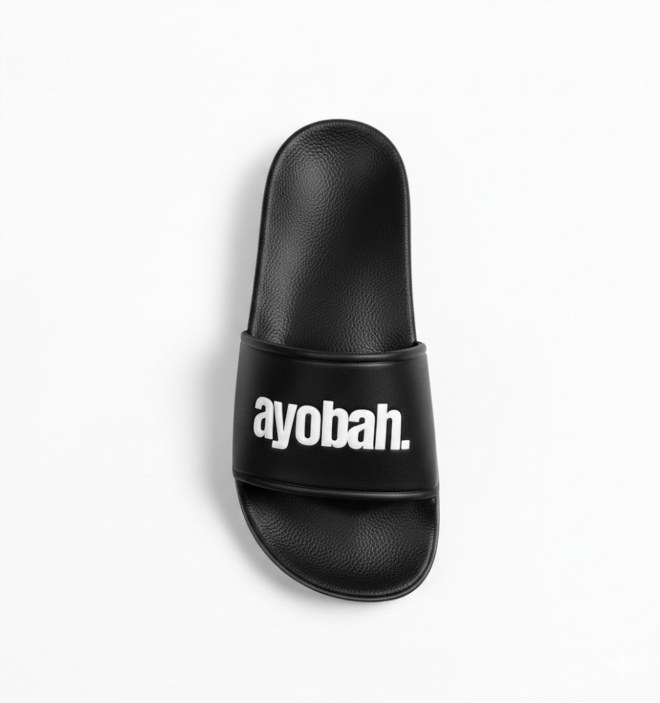 Ayobah Classic Black Slides