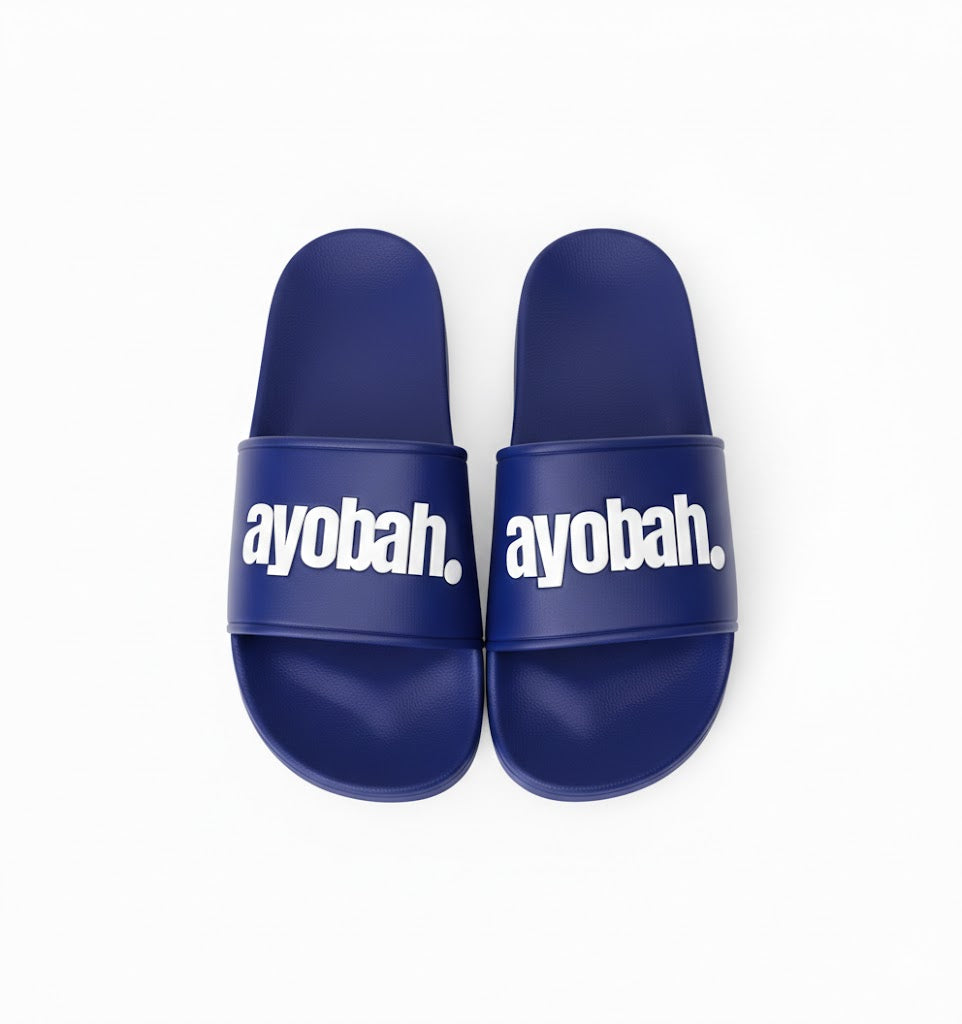 Ayobah Classic Blue Slides